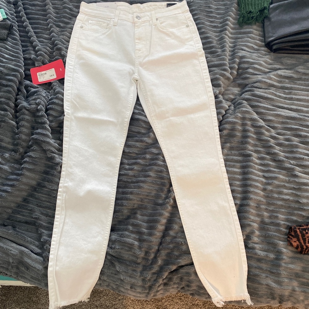 Never worn 7forallmankind white jeans